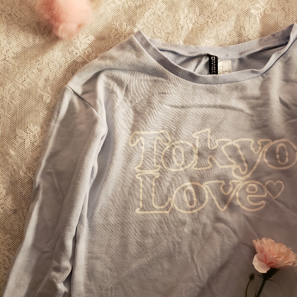 TOKYO LOVE BABY BLUE PASTEL SWEATER